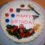 Zombie Attack Fudge Game Birthday Cake!